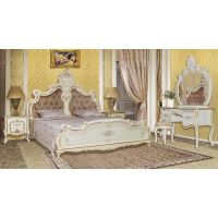 Спальня Шейх с 6-ти дверным шкафом слоновая кость + золото
