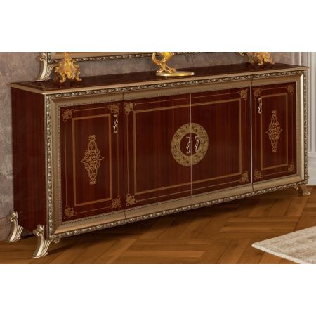 Комод 4-дверный  Версаль 1890х524х920мм тайский орех