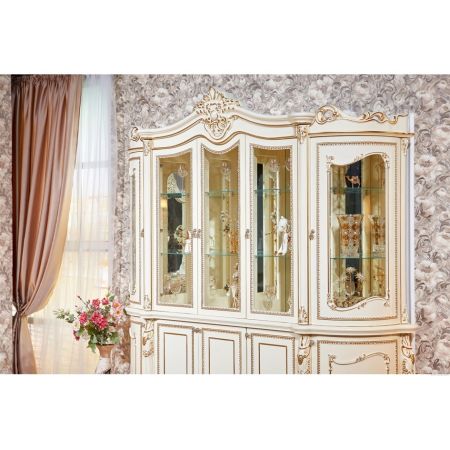 Витрина 5-дверная Джоконда цвет: крем