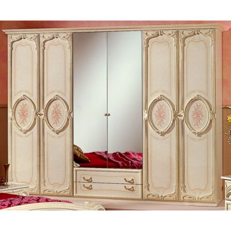Спальня с 6-ти дверным шкафом Роза беж