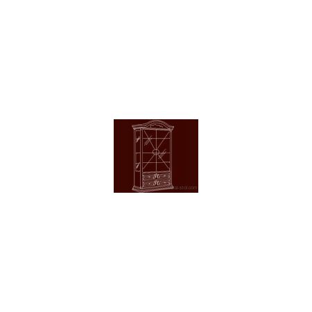 Витрина 2-дверная Роза размеры 1100*530*2125 мм орех