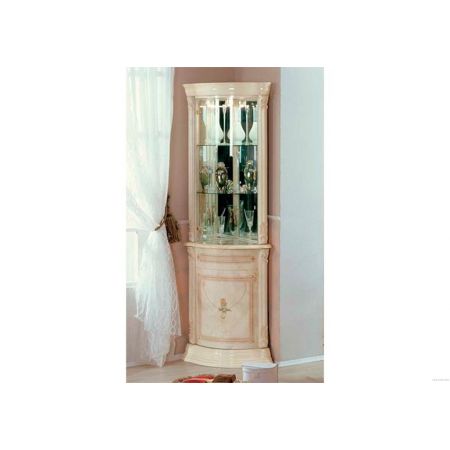 Витрина угловая Роза размеры 555*555*2040 (R 495) беж