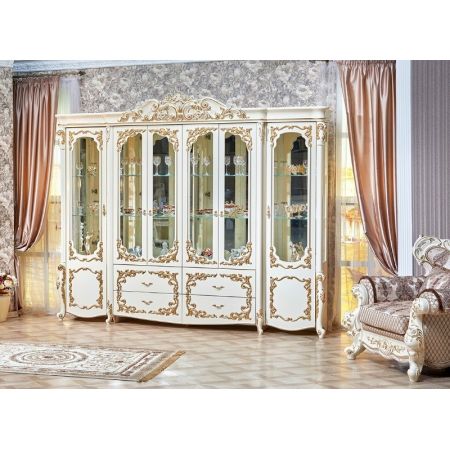 Витрина 6-ти дверная Венеция крем