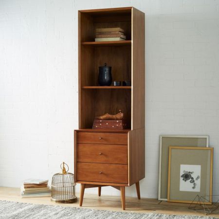 Комбинированный шкаф-стеллаж Mid-Century Media Tower (52 cm) - Acorn