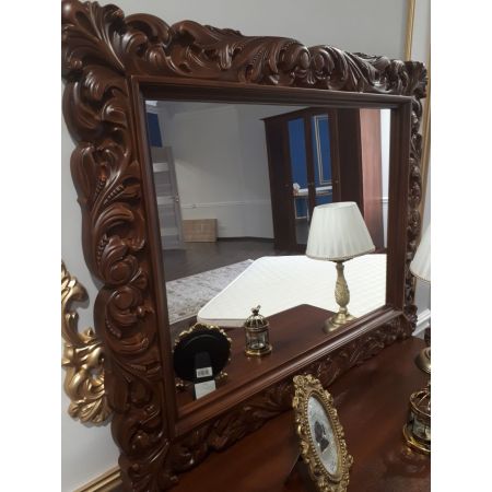Спальня Афина крем корень 4-х ств. шкаф, 160*200, рамочное зеркало