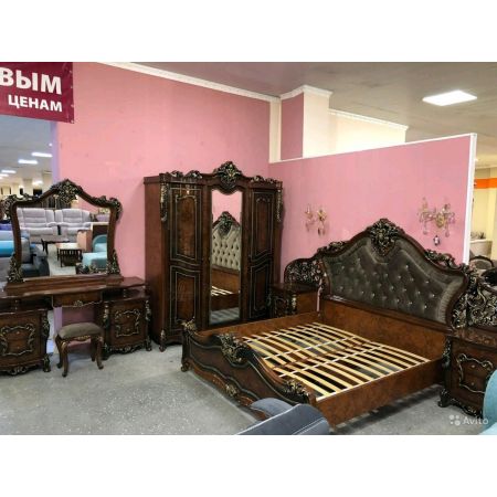 Шкаф 3-х ств Джоконда корень дуба глянец