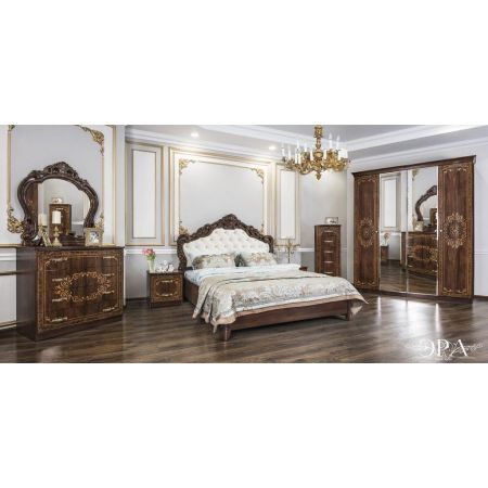 Кровать "Патрисия караваджо глянец" с мягким изголовьем 180*200