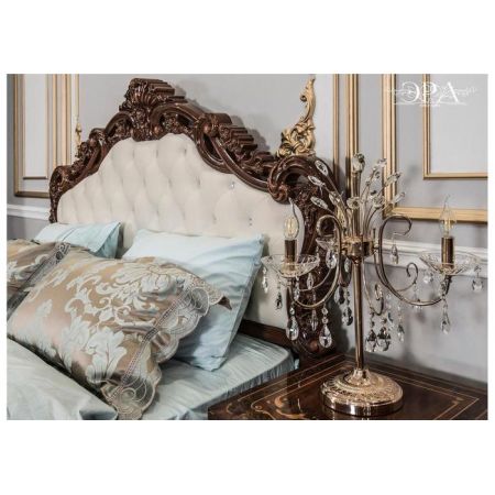 Кровать "Патрисия караваджо глянец" с мягким изголовьем 160*200
