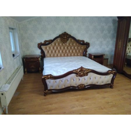 Спальня Амели 5 К крем с комодом