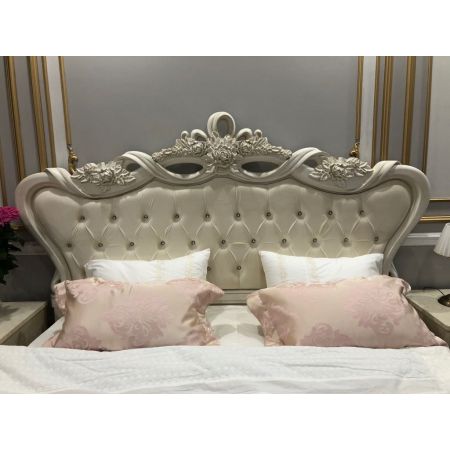 Кровать с мягким изголовьем "Афина крем корень" 160*200