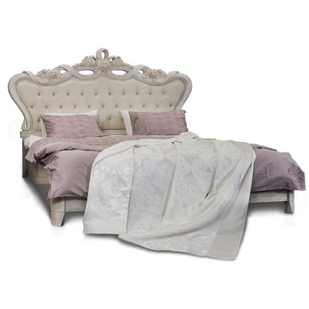 Кровать с мягким изголовьем "Афина крем корень" 160*200