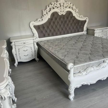 Спальня Венеция стайл белая/серебро
