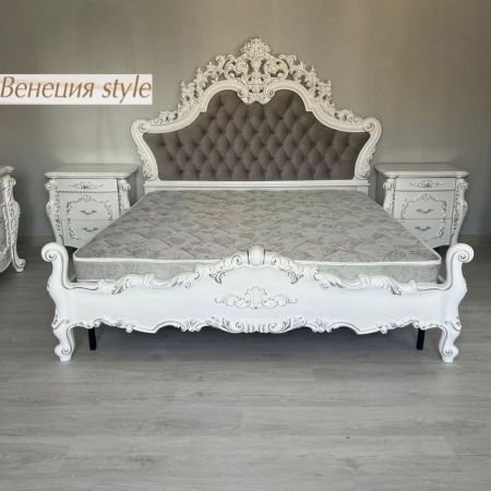 Спальня Венеция стайл белая/серебро