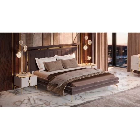 Спальня Грация, Арида велюр коричневый