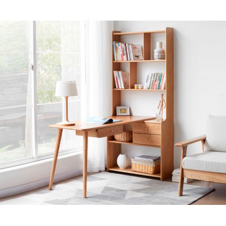 Стол письменный со стеллажом ST351 Office Desk With Side Bookcase