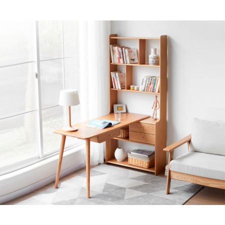 Стол письменный со стеллажом ST351 Office Desk With Side Bookcase