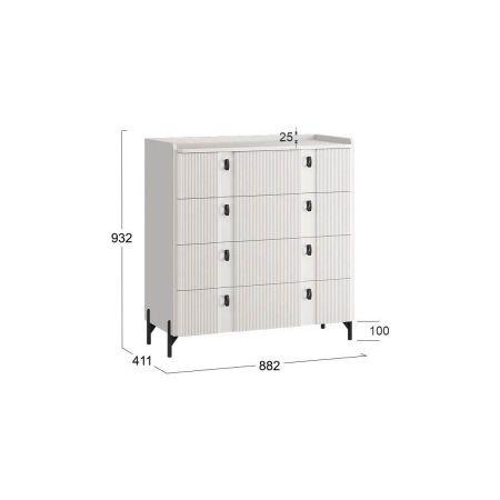 Комод «Шанель» - 418.001.000 Кашемир, Кашемир матовый