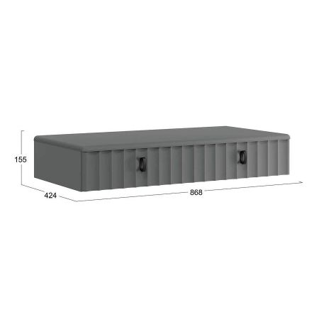 Стол туалетный «Тиффани» - 407.004.000 Серый графит, Графит матовый