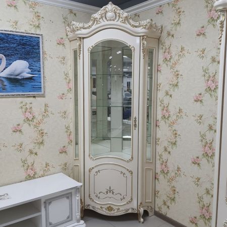 Витрина угловая Элиза крем