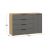 Комод комбинированный «Хилтон» - 402.012.000 Дуб крафт золотой, графит матовый