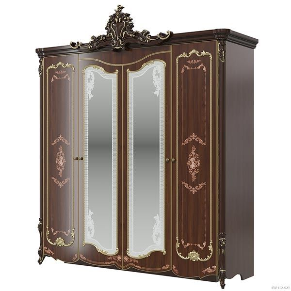 Шкаф Шейх 4-х дверный 2060х670х2450мм тайский орех